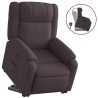 Fauteuil inclinable marron foncé tissu 