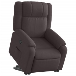 Fauteuil inclinable marron foncé tissu 