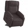 Fauteuil inclinable marron foncé tissu 