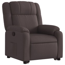 Fauteuil inclinable marron foncé tissu 