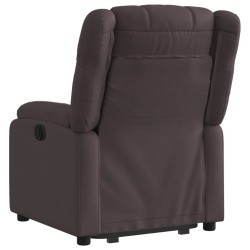 Fauteuil inclinable marron foncé tissu 