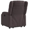 Fauteuil inclinable marron foncé tissu 