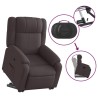 Fauteuil inclinable marron foncé tissu 