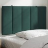 Coussin de tête de lit vert foncé 80 cm velours 