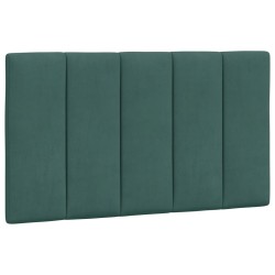 Coussin de tête de lit vert foncé 80 cm velours 