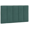 Coussin de tête de lit vert foncé 80 cm velours 