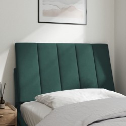 Coussin de tête de lit vert foncé 80 cm velours 