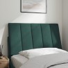 Coussin de tête de lit vert foncé 80 cm velours 