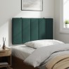 Coussin de tête de lit vert foncé 80 cm velours 
