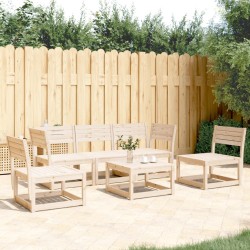 Salon de jardin 5 pcs bois de pin massif 