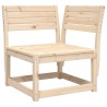 Salon de jardin 5 pcs bois de pin massif 
