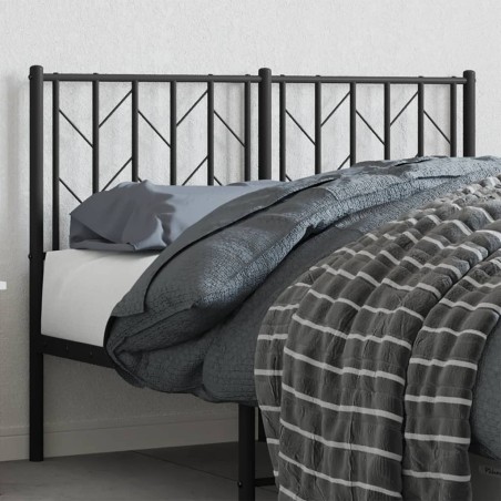 Tête de lit métal noir 120 cm 