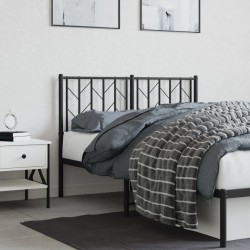 Tête de lit métal noir 120 cm 