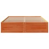 Cadre de lit sans matelas avec tiroirs brun cire 180x200 cm pin 