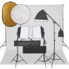 Kit de studio photo avec éclairage toile de fond et réflecteur 