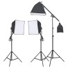 Kit de studio photo avec éclairage toile de fond et réflecteur 