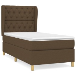 Sommier à lattes de lit avec matelas Marron foncé 80x200 cm 