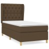 Sommier à lattes de lit avec matelas Marron foncé 80x200 cm 