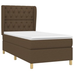 Sommier à lattes de lit avec matelas Marron foncé 80x200 cm 