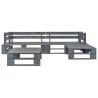 Salon palette de jardin 4 pcs avec coussins sable bois 