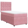 Sommier à lattes de lit avec matelas Rose 100x200 cm Velours 