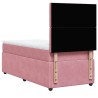Sommier à lattes de lit avec matelas Rose 100x200 cm Velours 