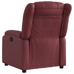 Fauteuil inclinable électrique Rouge bordeaux Similicuir 