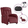 Fauteuil inclinable électrique Rouge bordeaux Similicuir 