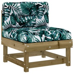 Salon de jardin 5 pcs avec coussins bois de pin imprégné 