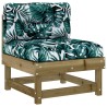 Salon de jardin 5 pcs avec coussins bois de pin imprégné 