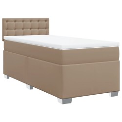 Sommier à lattes de lit avec matelas Cappuccino 90x190 cm 