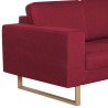 Canapé à 2 places Tissu Rouge bordeaux 