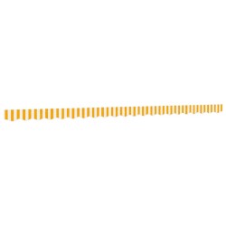 Tissu de remplacement de cantonnière d’auvent jaune blanc 5 m 