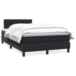 Sommier à lattes de lit avec matelas noir 120x210 cm velours 