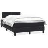 Sommier à lattes de lit avec matelas noir 120x210 cm velours 