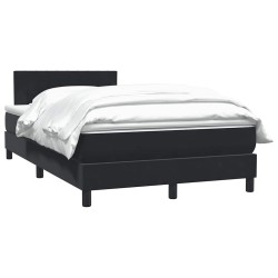 Sommier à lattes de lit avec matelas noir 120x210 cm velours 
