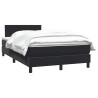 Sommier à lattes de lit avec matelas noir 120x210 cm velours 