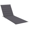 Chaise longue de jardin 2 places avec coussins Acacia solide 