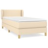 Sommier à lattes de lit avec matelas Crème 80x200 cm Tissu 