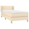Sommier à lattes de lit avec matelas Crème 80x200 cm Tissu 