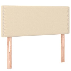 Sommier à lattes de lit avec matelas Crème 80x200 cm Tissu 