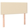 Sommier à lattes de lit avec matelas Crème 80x200 cm Tissu 