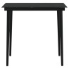 Ensemble à manger de jardin avec coussins 3 pcs noir 