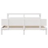 Cadre de lit avec tête de lit sans matelas blanc 200x200 cm 