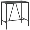 Ensemble de bar de jardin 7 pcs avec coussins noir poly rotin 
