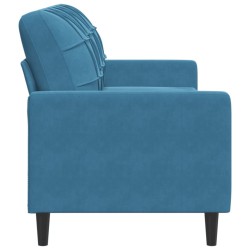 Canapé à 3 places Bleu 180 cm Velours 