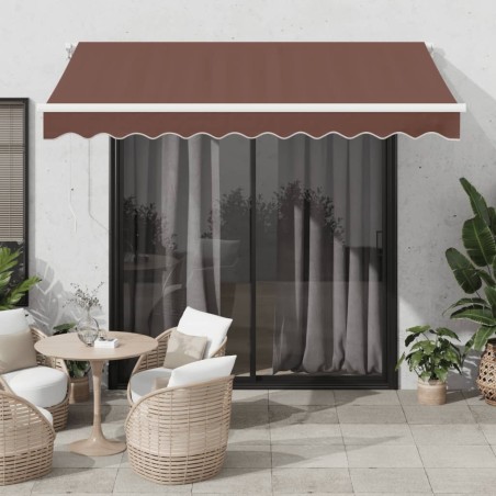Auvent rétractable automatique marron 300x250 cm 