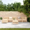 Salon de jardin 7 pcs Bois de pin massif 