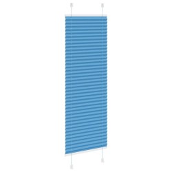 Store plissé bleu 45x100 cm largeur du tissu 44,4 cm polyester 
