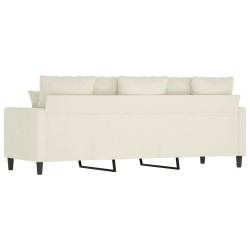 Canapé à 3 places Crème 180 cm Velours 